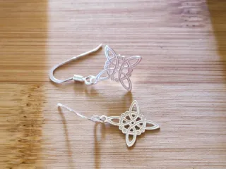 Pendientes Nudo de Bruja Plata 925