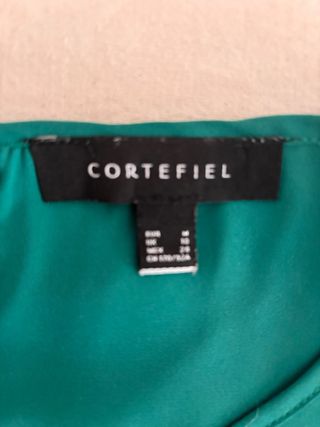 Camisa Cortefiel verde mujer talla M