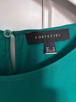 Camisa Cortefiel verde mujer talla M
