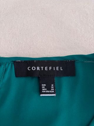 Camisa Cortefiel verde mujer talla M