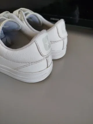 Bambas Converse Piel Velcro Blancas talla 34