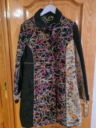 Abrigo estampado multicolor