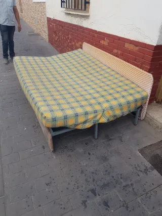 Sofá cama tela a cuadros