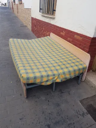 Sofá cama tela a cuadros