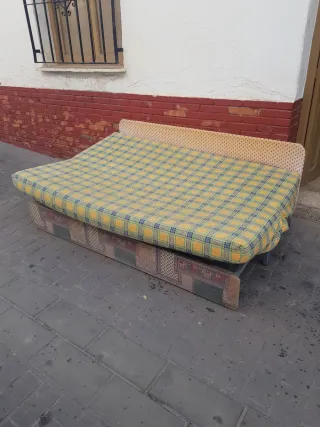 Sofá cama tela a cuadros