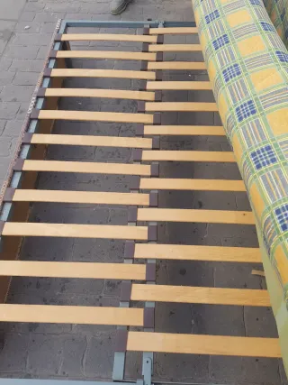 Sofá cama tela a cuadros