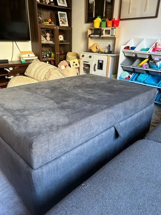 Gran puff/baúl almacenaje gris – en BUEN estado