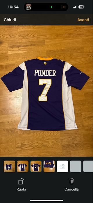 Maglia NFL Minnesota Vikings Ponder 7