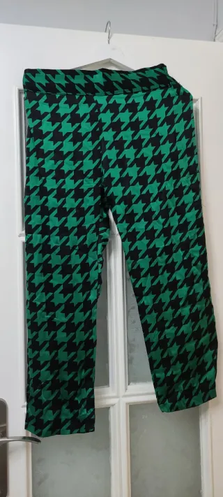 Pantalones de vestir con estampado pata de gallo