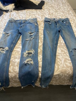 Pantalones negros con rotos