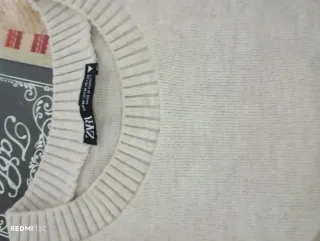 Jersey beige de punto fino