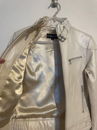 Chaqueta motera piel crudo nueva
