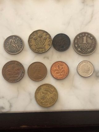 Lote de monedas antiguas variadas