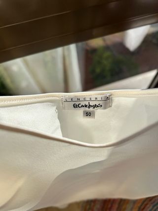 Camisón lencero blanco talla 50