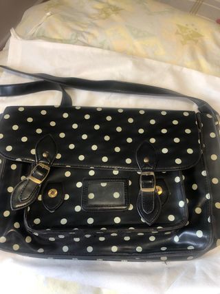 Bolso Negro Lunares Blancos