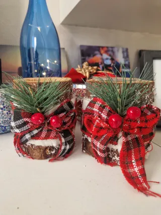 Decorazioni Natalizie Legno e Vetro