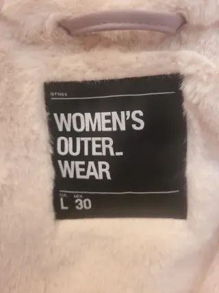 Abrigo morado y beige Talla M