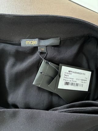 Falda asimétrica Maje negra T.38