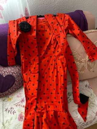 Vestido lunares rojo talla M