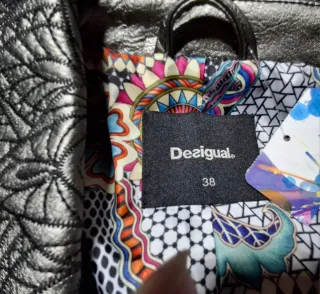 Chaqueta Biker Desigual Plata