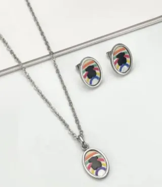 Pack Joyas Tous Oso Arcoíris Plata