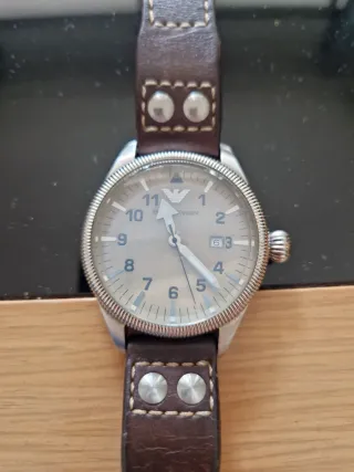 Reloj Emporio Armani Marrón y Plateado