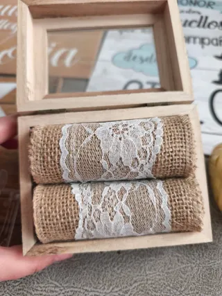 Lote Boda: Carteles, Caja Anillos, Tarjetas