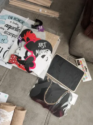 Lote Boda: Carteles, Caja Anillos, Tarjetas