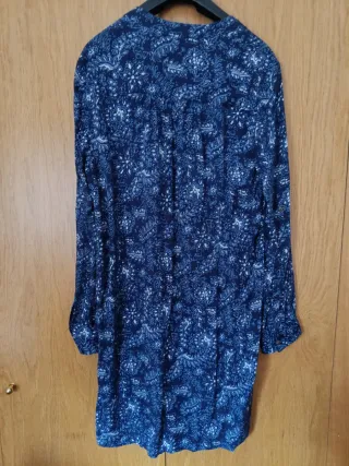 Vestido azul estampado