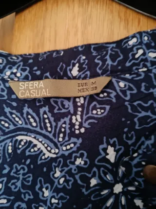 Vestido azul estampado