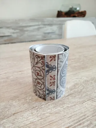 Adesivo decorativo piastrelle beige multicolore 1m