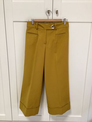 Pantalón ancho mujer Pedro del Hierro mostaza T.S