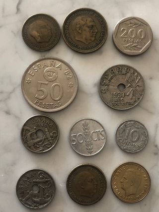 Lote de monedas antiguas españolas