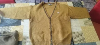 Cárdigan Lacoste Marrón/Amarillo Talla M