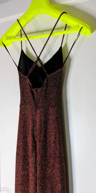 Mono de fiesta terciopelo marrón Talla M