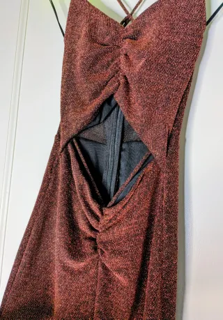 Mono de fiesta terciopelo marrón Talla M