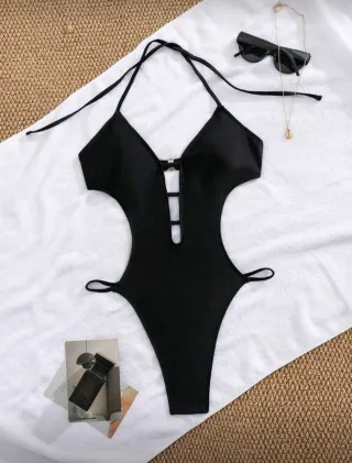 Mono de fiesta terciopelo marrón Talla M