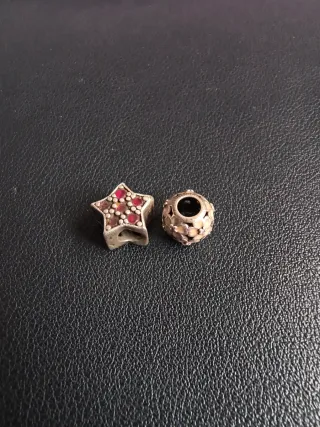 Colgantes Charm Estrella y Flor