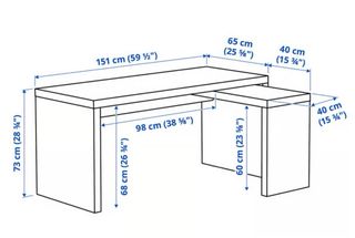 Escritorio blanco modular en L
