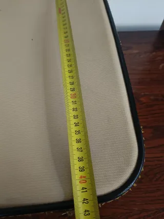 Maleta Retro Beige y Azul