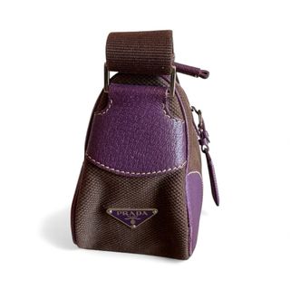 Borsa Prada originale marrone e viola