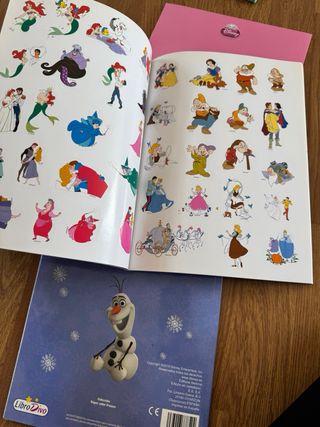3 libros Disney para colorear con pegatinas