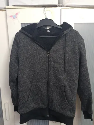 Chaqueta Sudadera Hombre Talla M Gris Oscuro