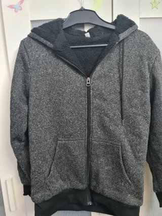 Chaqueta Sudadera Hombre Talla M Gris Oscuro