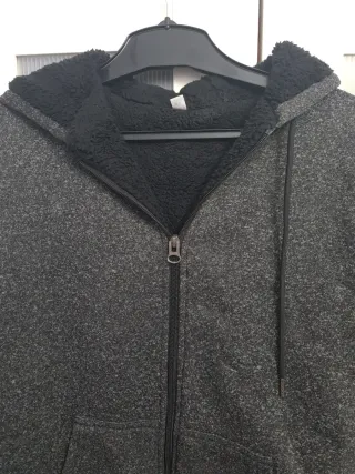 Chaqueta Sudadera Hombre Talla M Gris Oscuro