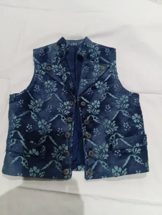 Chaleco fallero azul y verde