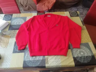 Cárdigan Lacoste Rojo talla g
