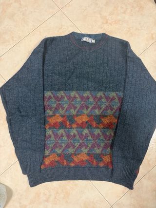 Maglione US Made in Italy fantasia geometrica