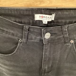 Pantalon pitillo Morgan mujer pedrería negro T38