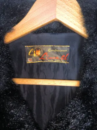 Abrigo imitación visón vintage mujer